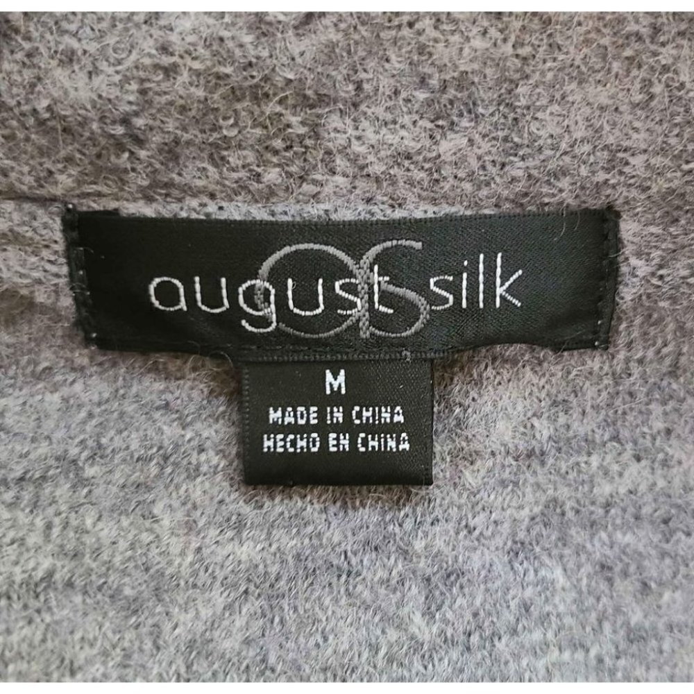 Size Medium August Silk Gray 100% Wool Jacket - Picture 3 of 5